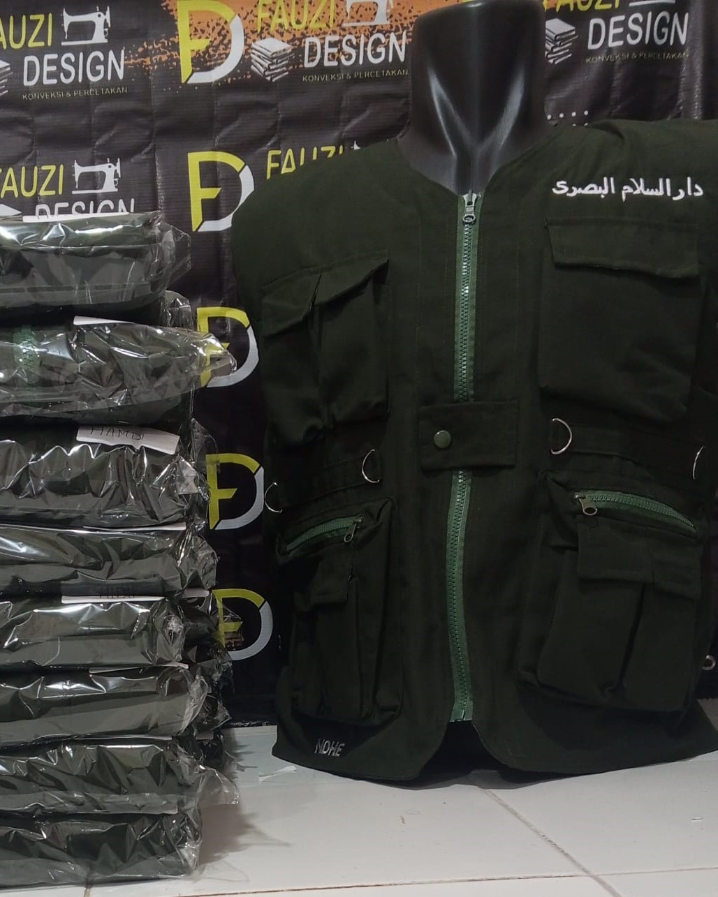 Rompi Tactical Hijau Bordir Arab